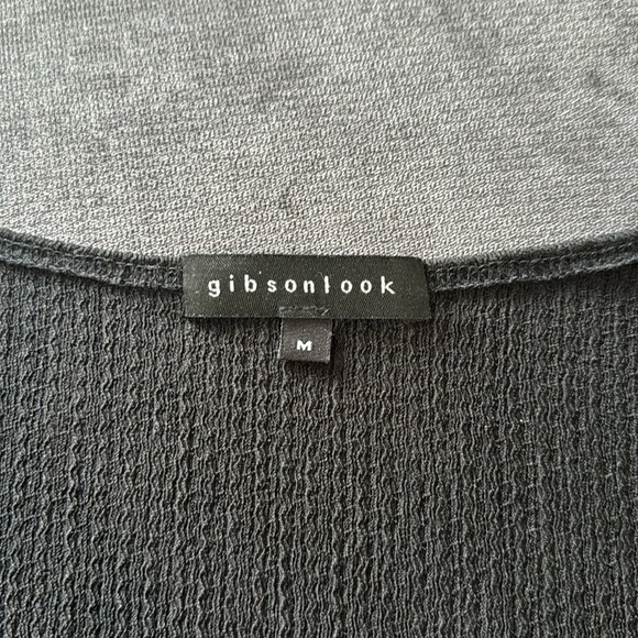 Gibsonlook balloon sleeve, V-neckline,cinch front detail,medium,black,ne… - Picture 2 of 4